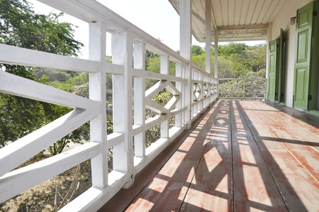Home Way Terrace Shadow Fence Woodの写真素材