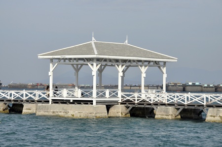 Old Sea Pavilion Sky Woodの写真素材