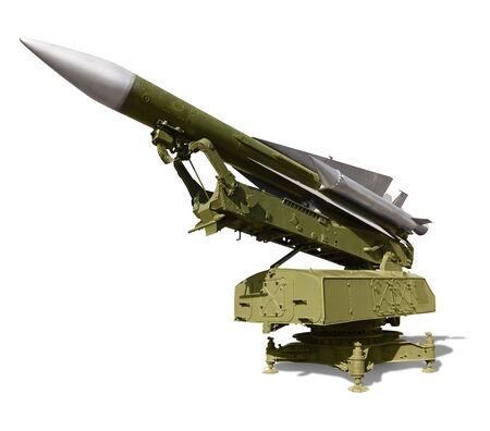 soviet anti-aircraft defence system on white background