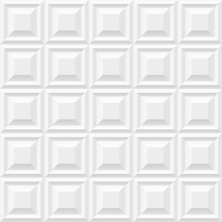 White background with tiles. Vector modern seamless pattern. Volumetric geometric pattern.のイラスト素材