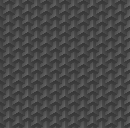 Vector black background. Seamless volumetric geometric pattern. Modern seamless pattern.のイラスト素材