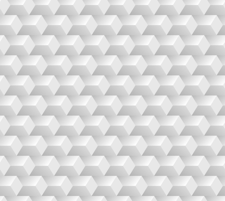 White seamless volumetric texture. Vector modern pattern.のイラスト素材