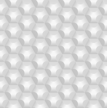 White seamless 3D texture. Hexagon pattern. Vector illustrationのイラスト素材