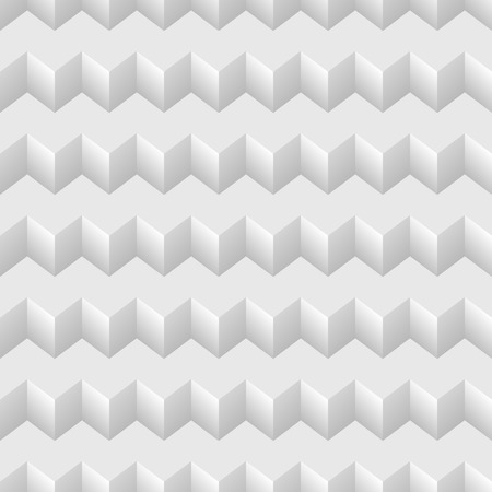 White seamless zigzag geometric pattern. Vector volumetric backgroundのイラスト素材