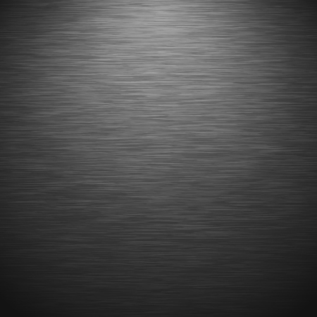 Dark brushed metal texture with lighting. Vector steel background with scratches.のイラスト素材
