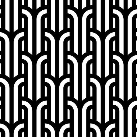Vector geometric pattern. Seamless braided linear pattern.のイラスト素材