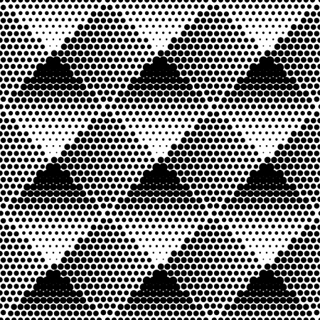 Geometric seamless dotted pattern. Vector halftone abstract pattern.のイラスト素材