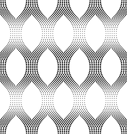 Geometric seamless dotted pattern. Vector halftone abstract pattern.のイラスト素材