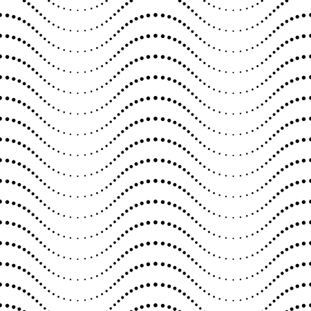 Wavy dotted seamless pattern. Vector geometric pattern.のイラスト素材