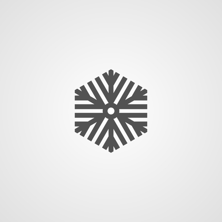 Vector isolated snowflake icon. Logo for your designのイラスト素材
