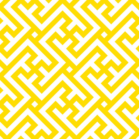 Seamless geometric pattern. Vector linear yellow patternのイラスト素材