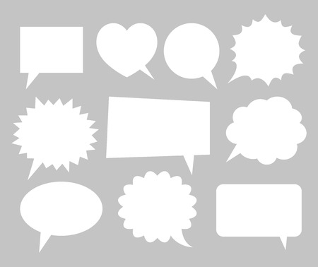 Set of speech bubbles. Vector dialog boxes.のイラスト素材