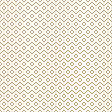 Seamless simple gold geometric pattern. Vector linear modern texture.のイラスト素材