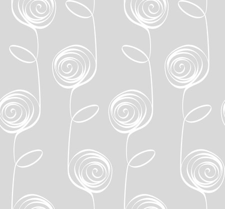 Pattern with stylized roses. Modern seamless texture.の写真素材