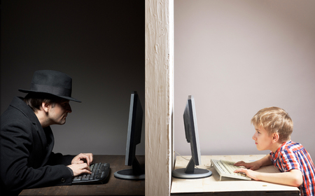 Dangerous online friendship conceptの写真素材