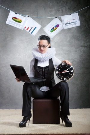 Queen of office. Business ladyの写真素材