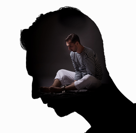 Personality in prison of the mind concept.の写真素材