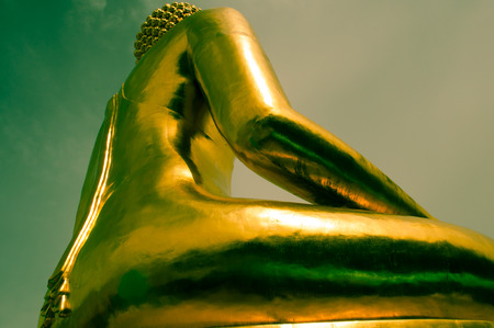Giant Golden Buddha, Golden Triangle, Thailandの写真素材