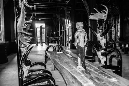 Black Temple (Baan Si Dum - Black House), Chiang Rai, Thailandのeditorial素材