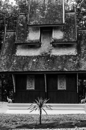 Black Temple (Baan Si Dum - Black House), Chiang Rai, Thailandの写真素材
