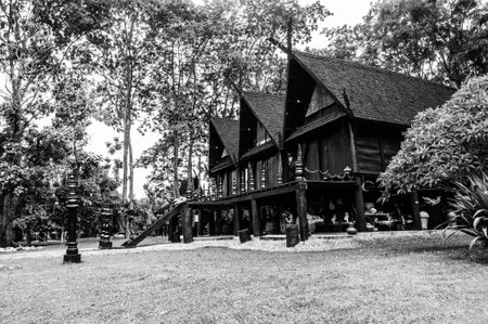 Black Temple (Baan Si Dum - Black House), Chiang Rai, Thailandの写真素材