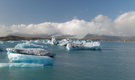 Iceburgs in a Glacial Lagoonの写真素材