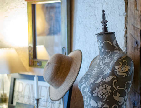 Maniqui Decorated with a hat next to itの写真素材