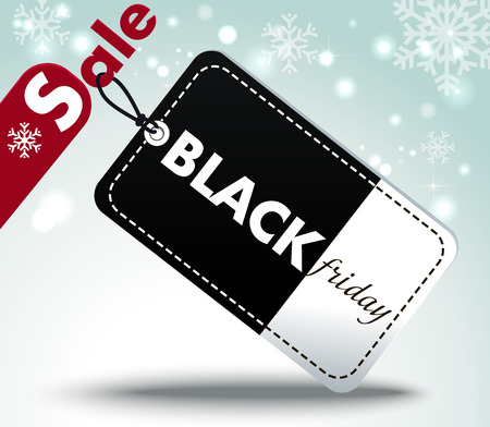 Black Friday sales tag. Label illustrationのイラスト素材