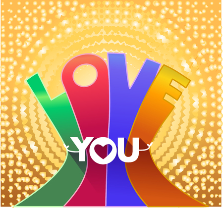 lettering love in the form of solar energyのイラスト素材