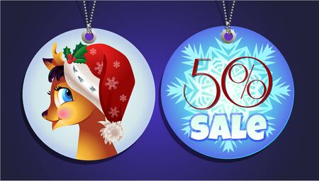 Christmas banner with a selloutのイラスト素材