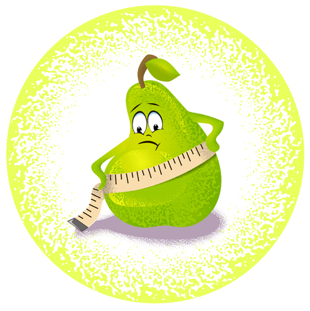 pear, which measures the parametersのイラスト素材