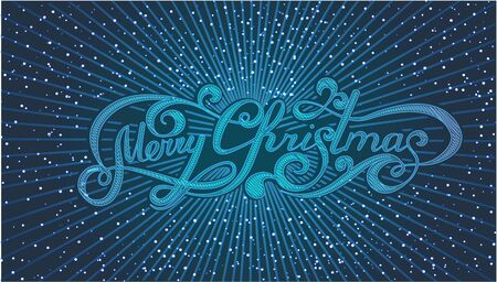 Merry Christmas Vector Calligraphic Lettering.のイラスト素材