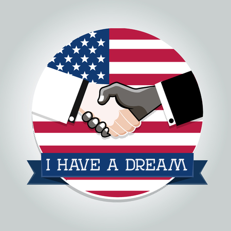 symbol handshake in honor of Martin Luther King dayのイラスト素材