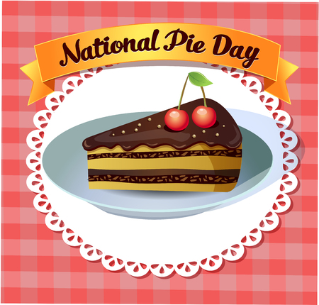 Greeting card National Pie Dayのイラスト素材