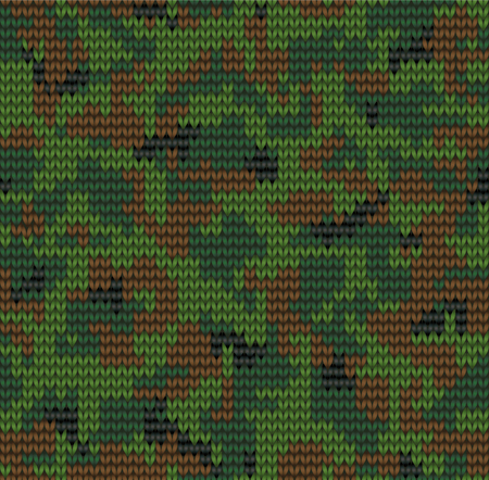Knitting seamless texture with Digital camouflage patternのイラスト素材