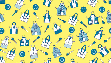 Baking kitchen icons seamless grunge backgroundのイラスト素材