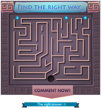 Visual Game for children. Task: find the right way out of the mazeのイラスト素材