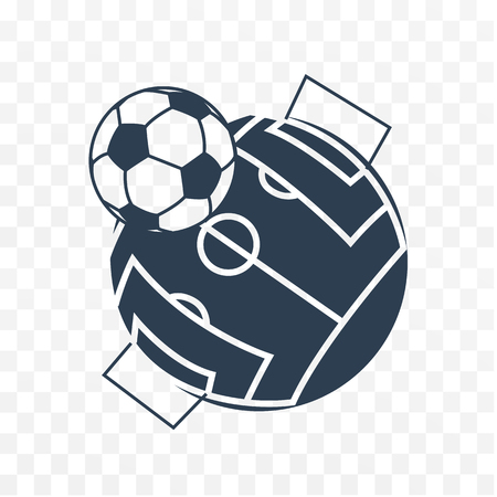 Football soccer ball icon. Long shadow flat design. Vector illustration.のイラスト素材