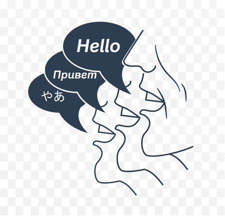 Silhouette mother language, in the form of greeting in different languages.のイラスト素材