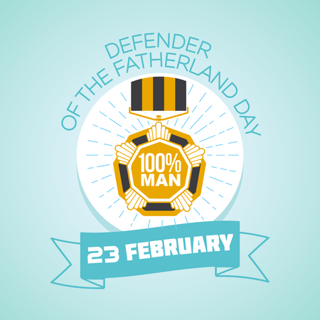Calendar for each day on February 23. Greeting card. Holiday - Defender of the Fatherland Day. Icon in the linear styleのイラスト素材