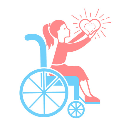 Icon  of Disabled Persons. Holiday - International Day of Disabled Persons. Icon in the linear styleのイラスト素材