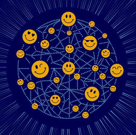 icon World Smile Day. concept of charging the smile of the whole world.のイラスト素材