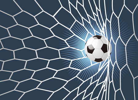background for a soccer ball in the grid. footballのイラスト素材