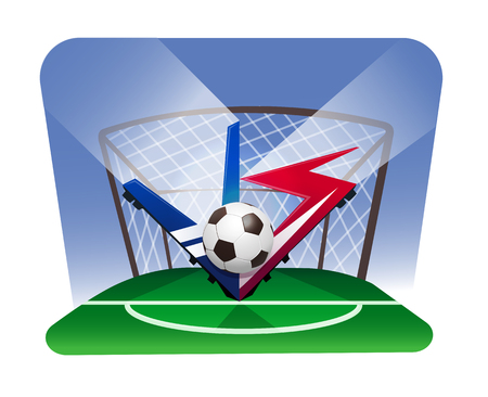 world championship football cup poster illustrationのイラスト素材