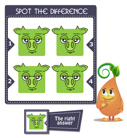 Visual Game for children. Task: Spot the differenceのイラスト素材