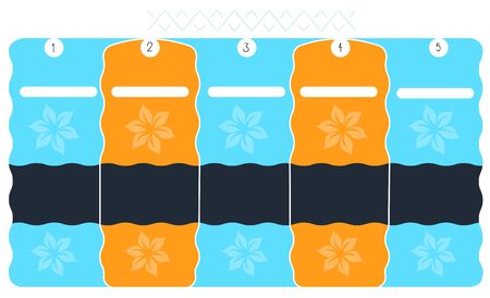 template natural product brochure, annual report, flyer design templates in A4 size. Vector illustrations for beauty, organic products and cosmetics presentation, layout template designs.のイラスト素材