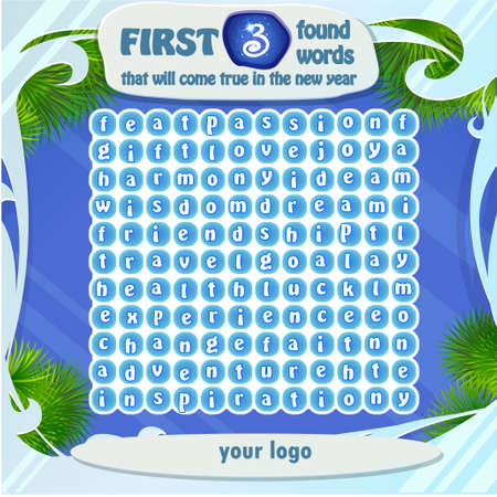 social game media post at christmas, new year, a brainteaser to attract the target audience. Suitable for social media posts, mobile apps, cards, invitations, banners design and web / internet ads.のイラスト素材