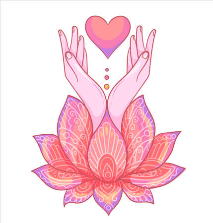 concept of thoughts in a persons head giving strength, faith and energyのイラスト素材