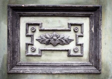 ornamental pattern on the doorの写真素材