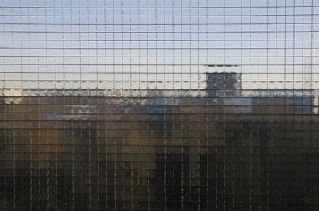 urban landscape through the matte